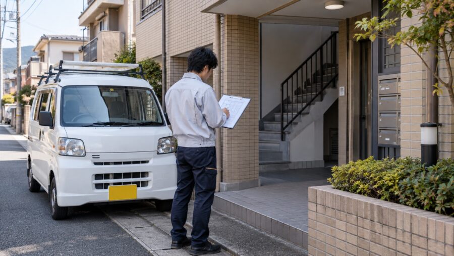 九州の特殊清掃で駐車場所が取れないとき｜車両と搬入口の確認方法